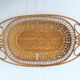 very old bread basket or fruit woven wicker woven in early 1900
