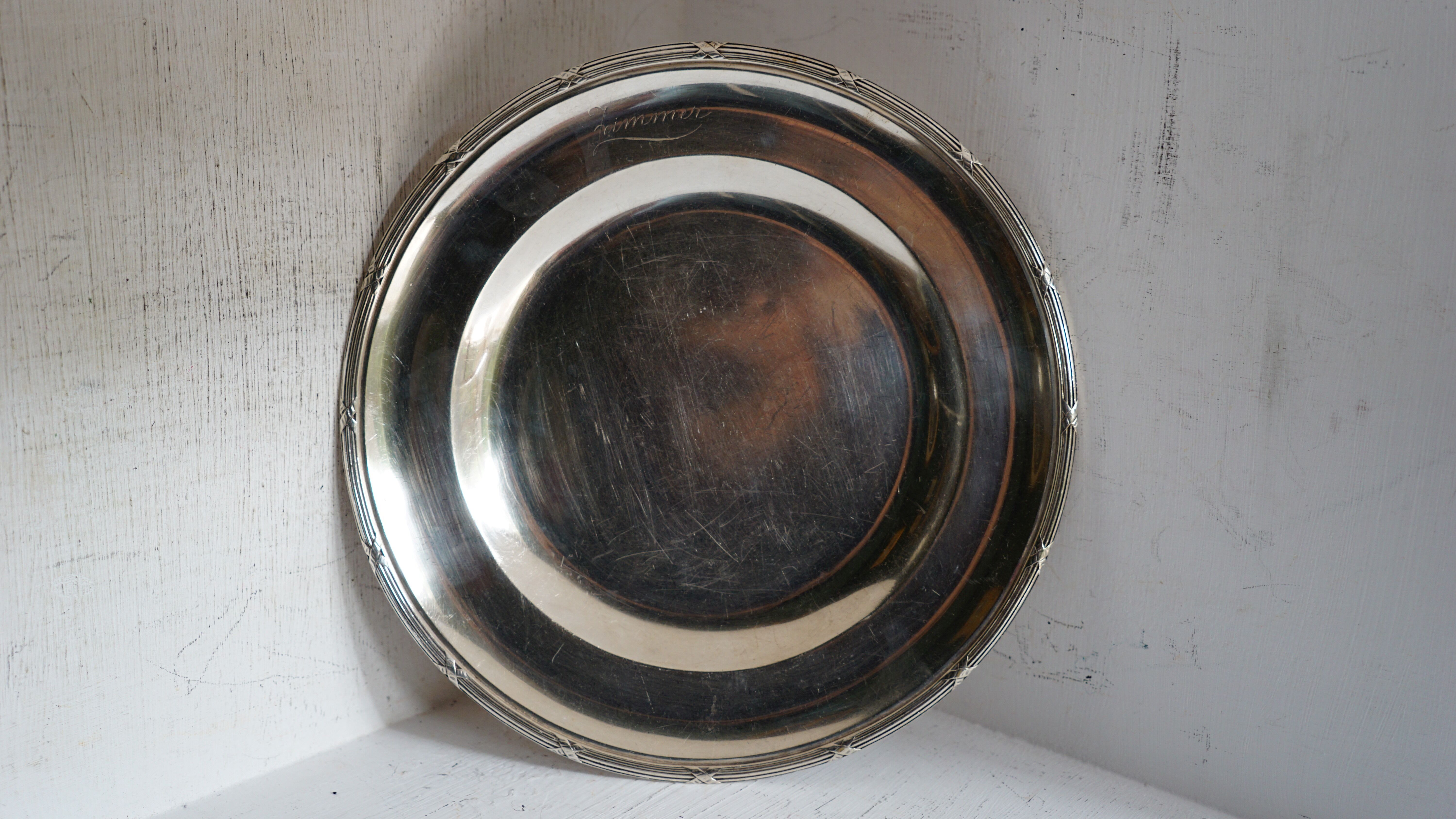 2 silverware serving dishes