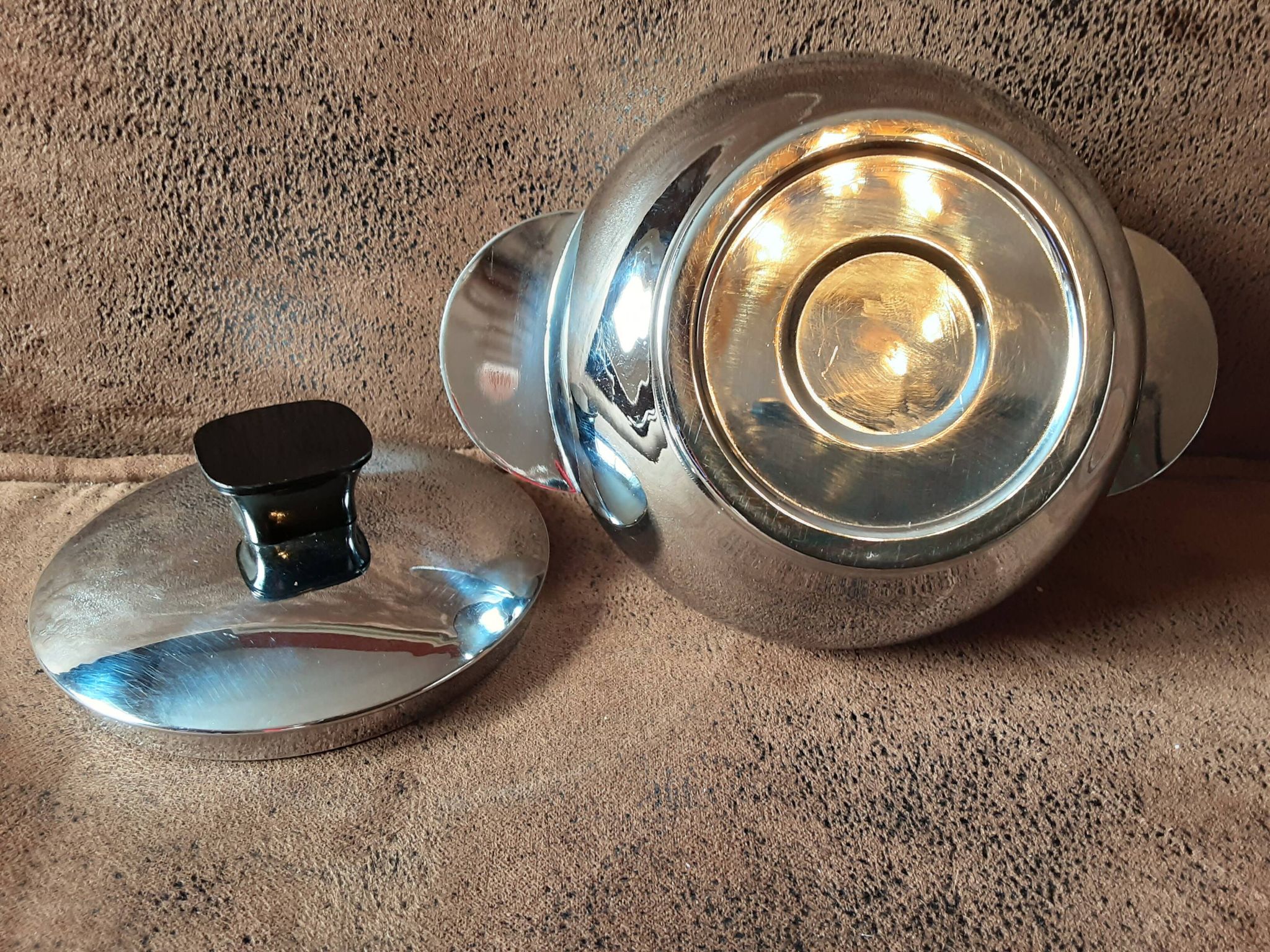 Sucrier métal vintage