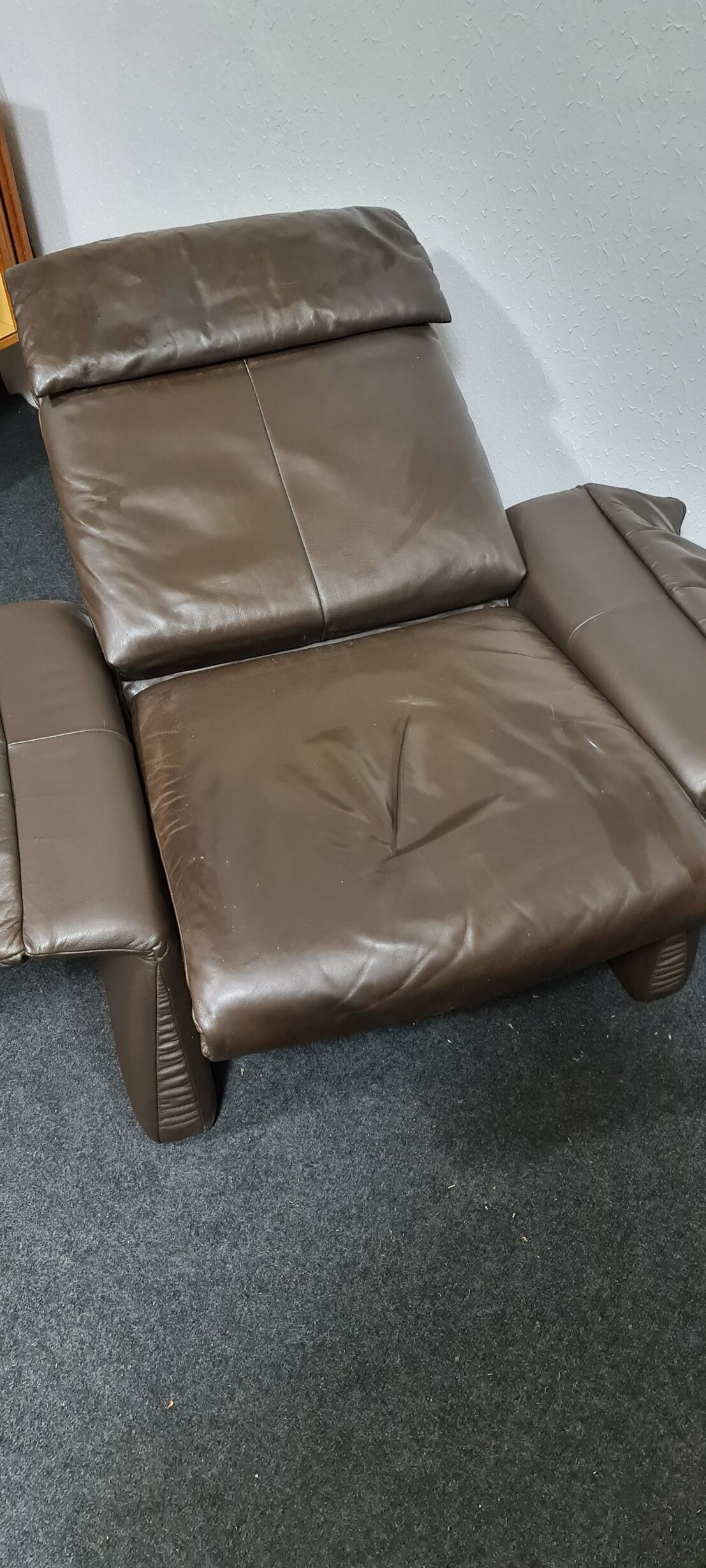 Vintage leather easy chair by Erpo