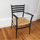 Vintage straw armchair Enrico Delmonte 1960
