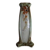Colonne en faïence KG Lunéville feuilles de vigne Art nouveau 1920 - 81,5 cm