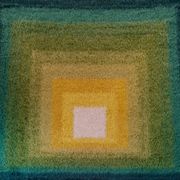 1970s Mid-Century Modern "Homage to the Square" Shag Rug – Geometric Op-Art