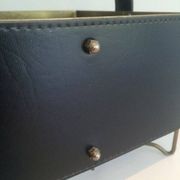 Porte-bouteilles en cuir, laiton et métal doré