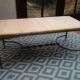 Marble and brass coffee table