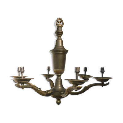 Lustre ancien en cuivre et laiton