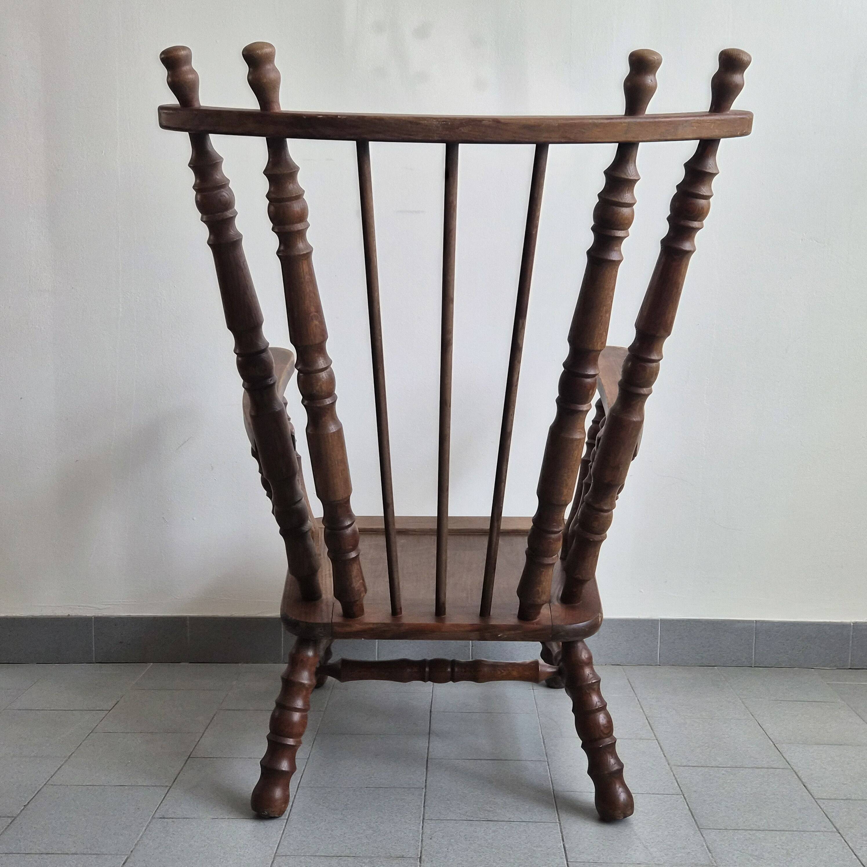 Pair of vintage brutalist armchairs from the 1970s.