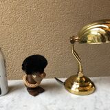 Vintage shell bedside lamp design 80 brass solid