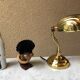 Vintage shell bedside lamp design 80 brass solid