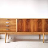 Walnut veneer sideboard by Bytomskie Zaklady, Polish Mid-Century 1960s