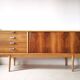 Walnut veneer sideboard by Bytomskie Zaklady, Polish Mid-Century 1960s