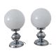 Pair of vintage opaline lamps