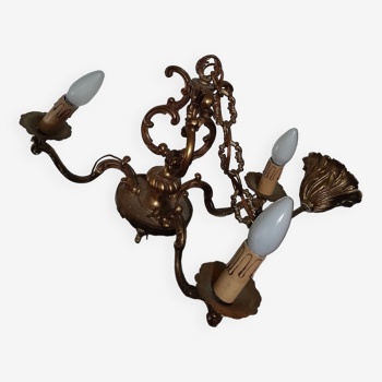 Bronze chandelier 3 lamps