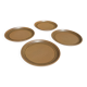 4 assiettes en grès brun