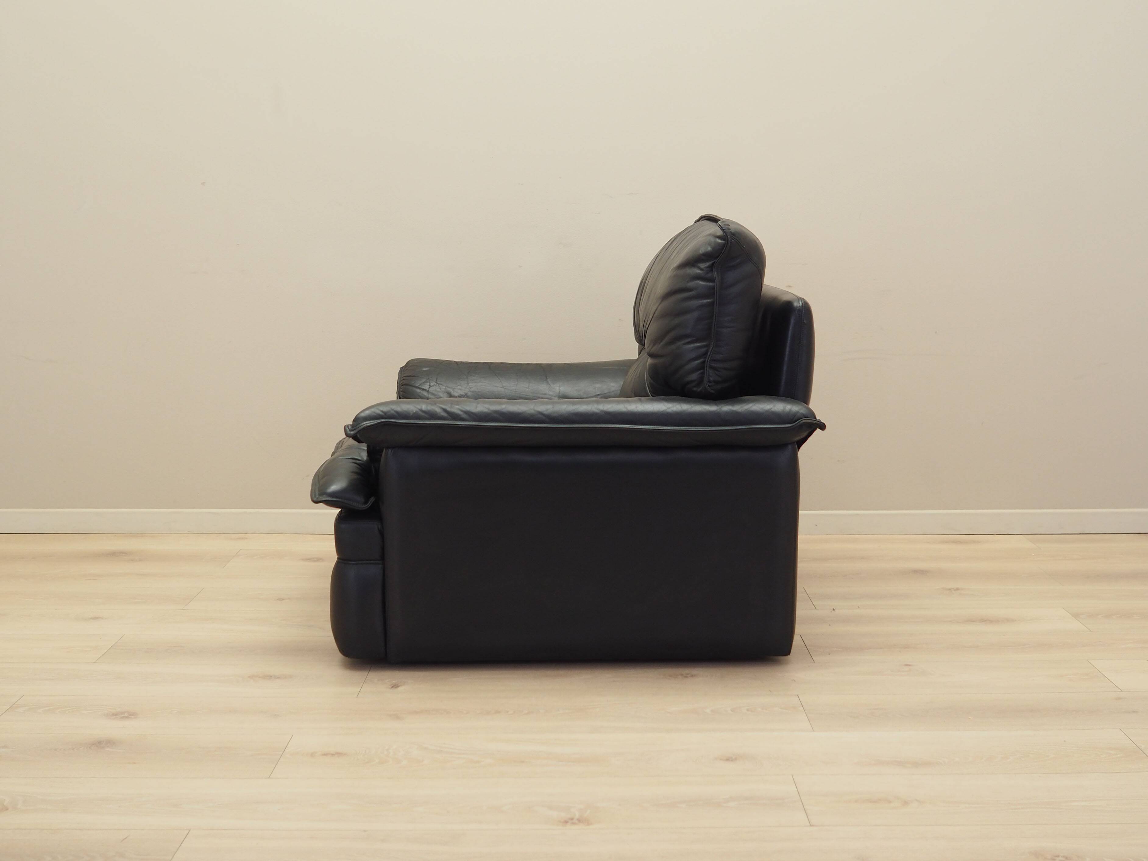 Leather armchair, Italian design, 1960s, production: Italy