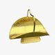 Vintage hammered brass log holder
