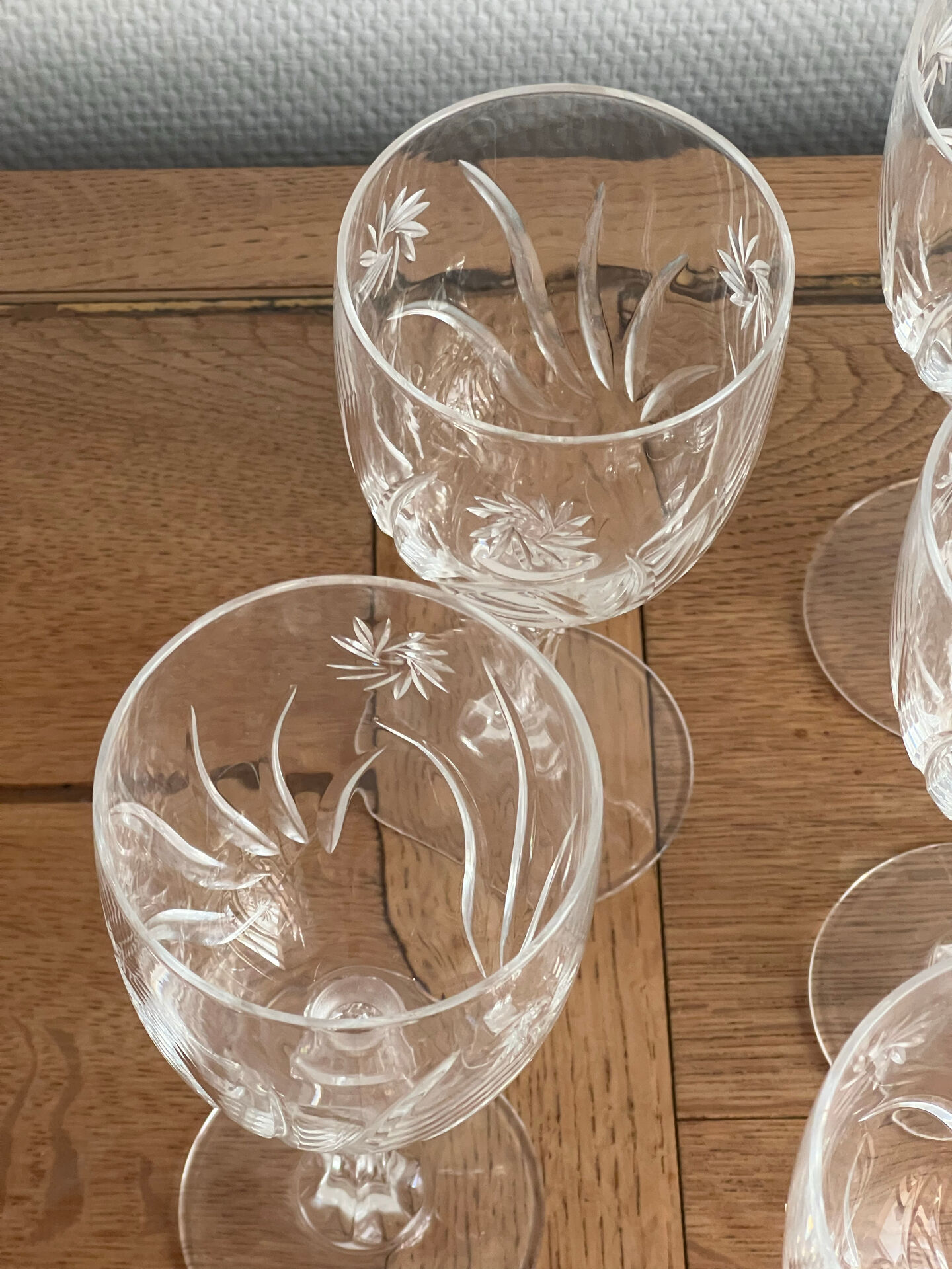 8 crystal stem glasses model Lude