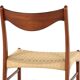 Set of 4 Arne Wahl Iversen for Glyngore papercord chairs 'Naerem'