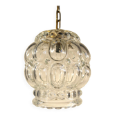 Moulded glass pendant lamp 1970