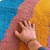 Beni Ourain Rug, Moroccan Abstract Wool Carpet 150/250cm