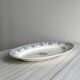 Oval ironstone dish with blue print
