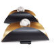 Paire d'appliques noir et or