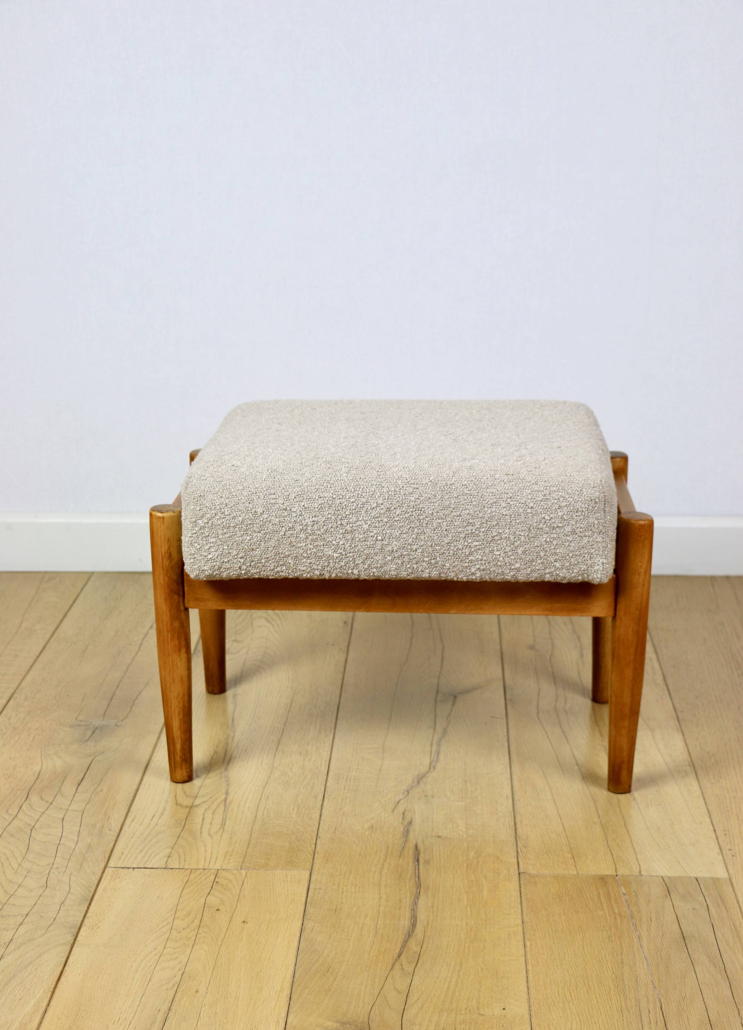 Edmund Homa stool beige boucle seat