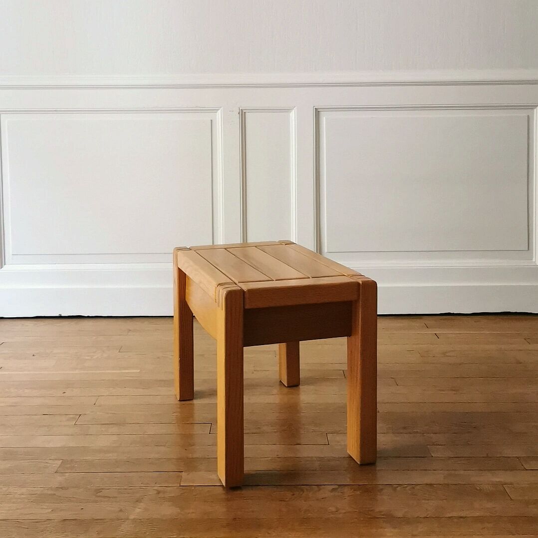 Solid elm bedside table, Maison Regain
