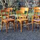 10 chaises bistrot, années 50-60