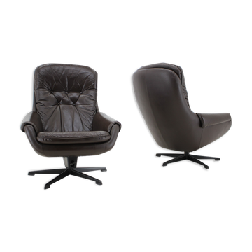 Scandinavian leather armchairs by Peem, 1970