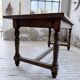 Farm table with turned legs, made of pine and birch, 180cm.