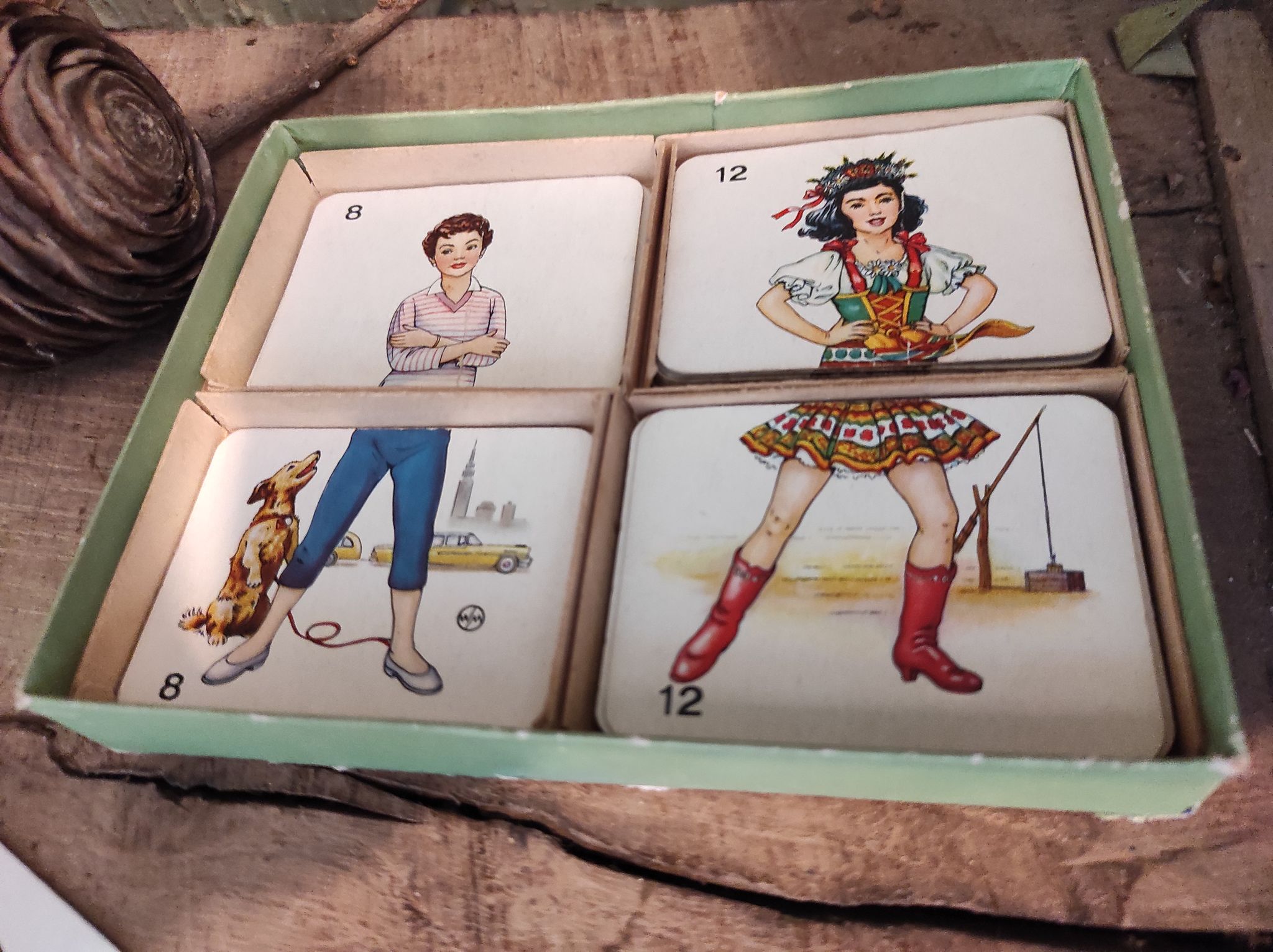 Vintage card game Tops and Tails around the World