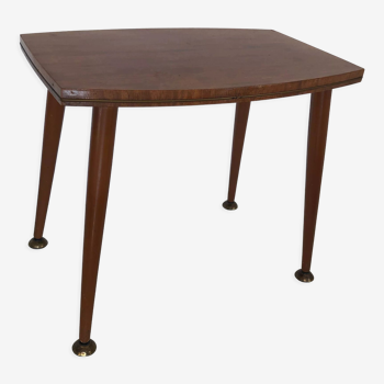Table 1960 English bass wood brass coffee table - 50 x 32 cm