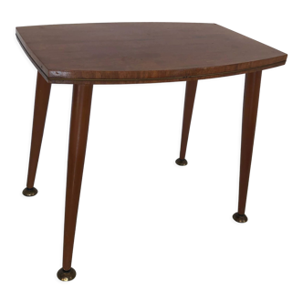 Table 1960 English bass wood brass coffee table - 50 x 32 cm