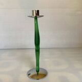 Green free-form candle holder