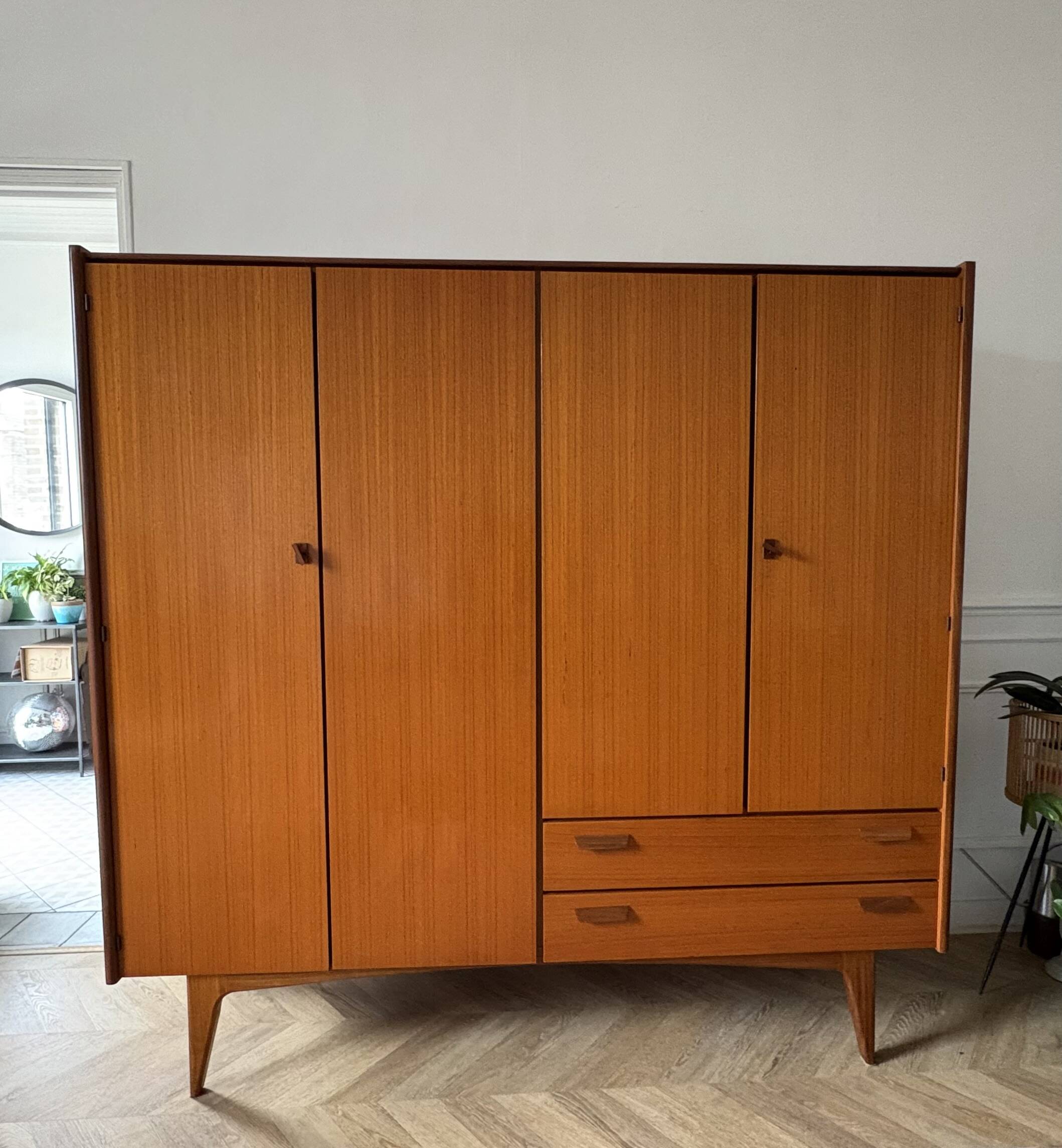 Vintage Scandinavian teak wardrobe