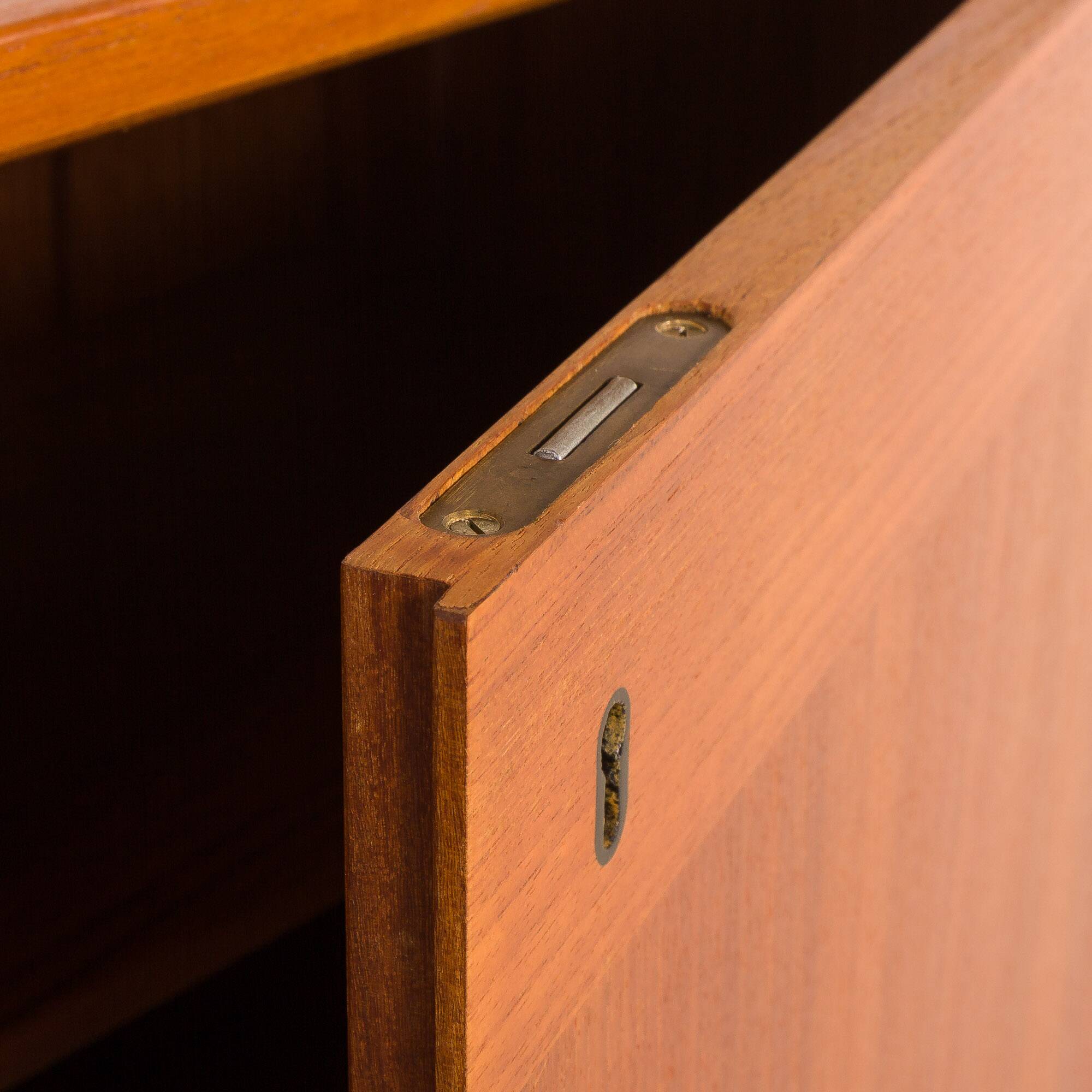 Scandinavian mid-century teak wall unit, 1970s