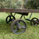 Vintage industrial coffee table antique marble trolley