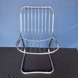 70s chrome metal chairs