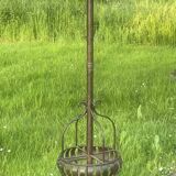 Coat rack called jellyfish, umbrella cane holder, iron and wood bistro parrot