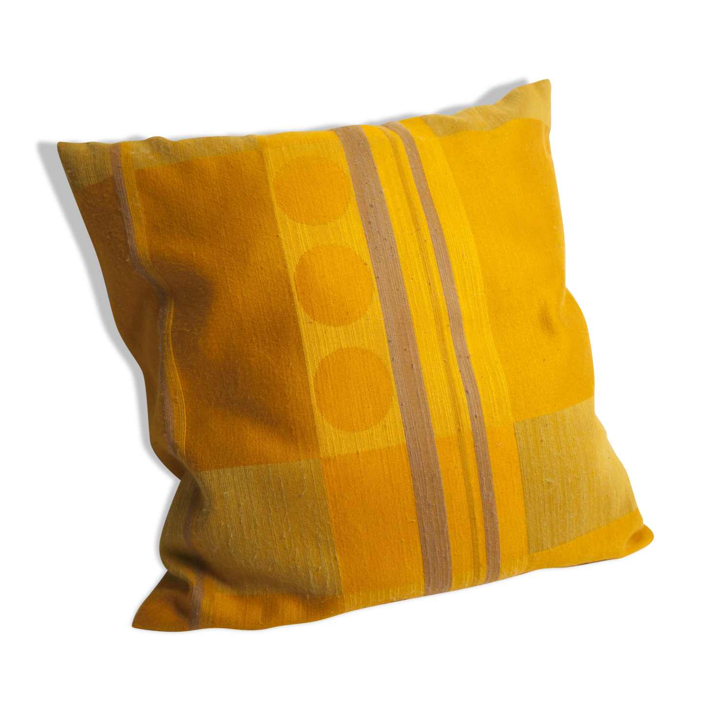 60's Square moire fabric textile cushion