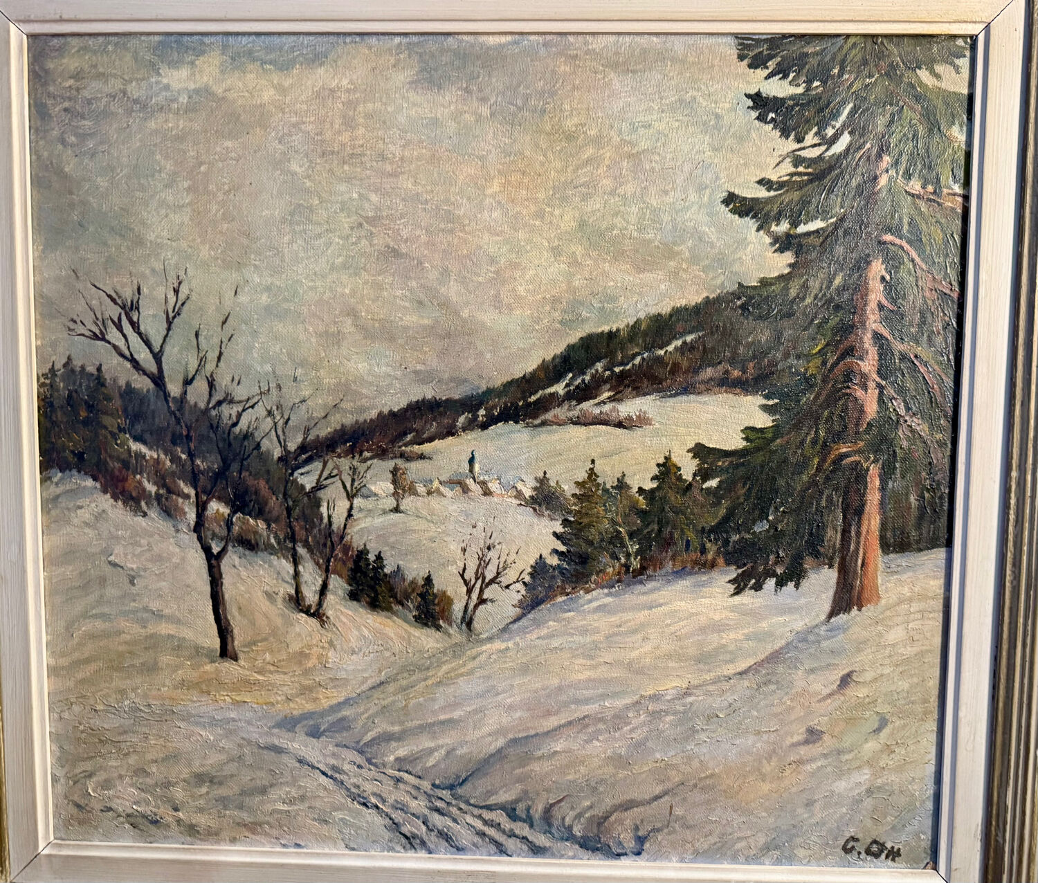Winter Mountain Painting