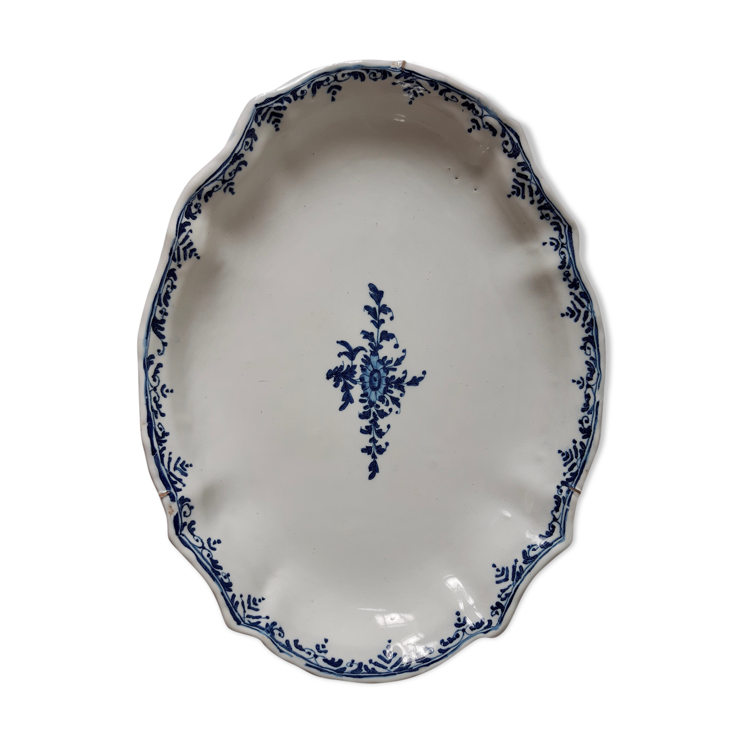 Dish oval iron earth early 20th century