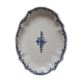 Plat oval terre de fer début XXe