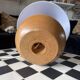 Lampe vintage en bois tourné massif