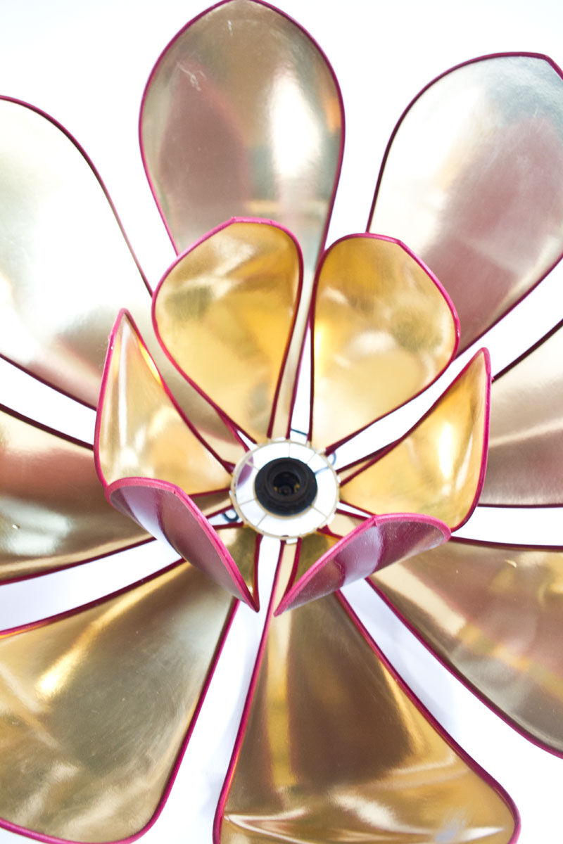 Large double corolla lotus hanging lamp