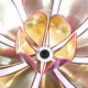 Large double corolla lotus hanging lamp