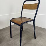 5 industrial style metal chairs, vintage