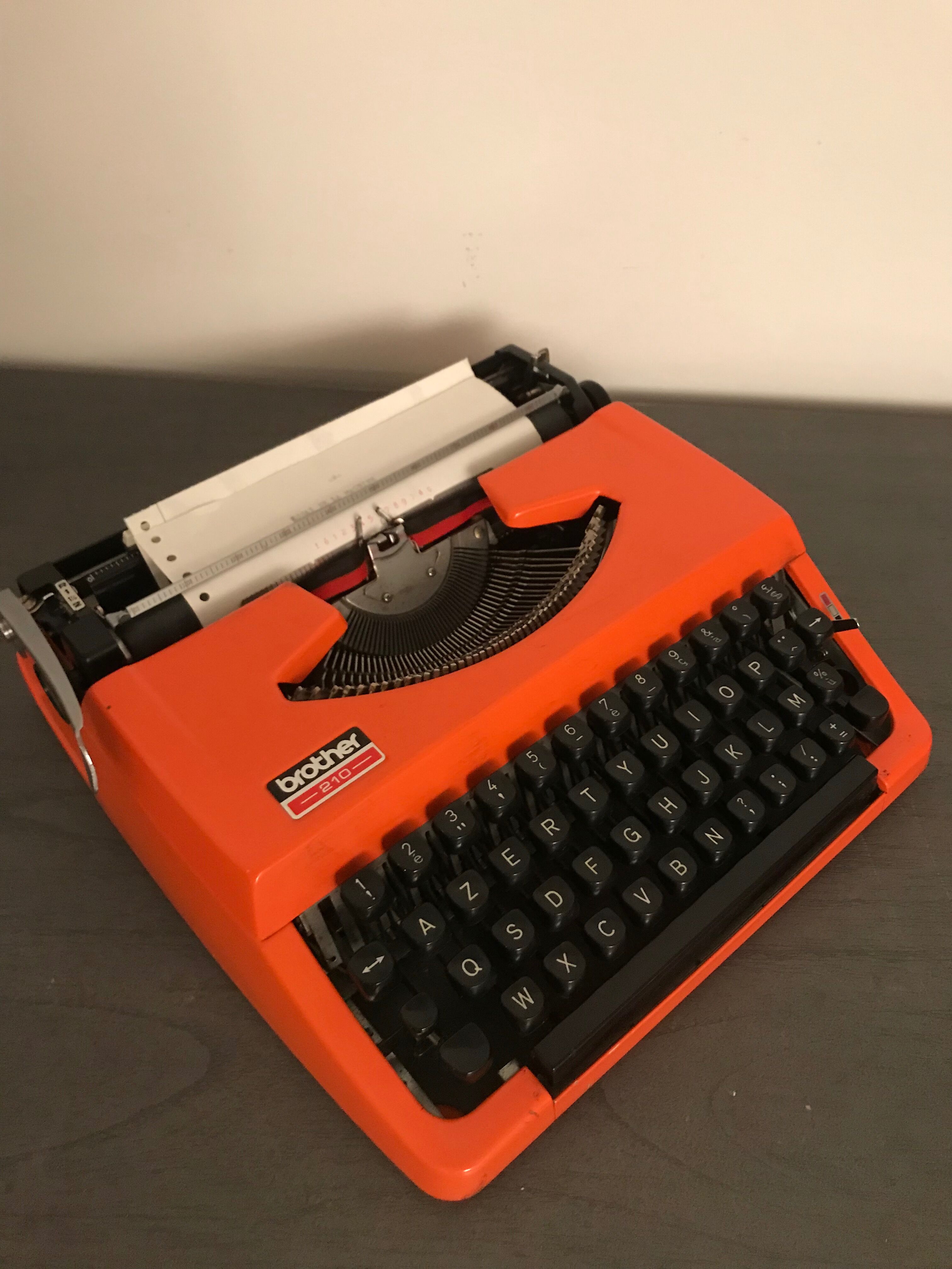 Typewriter orange brother 210