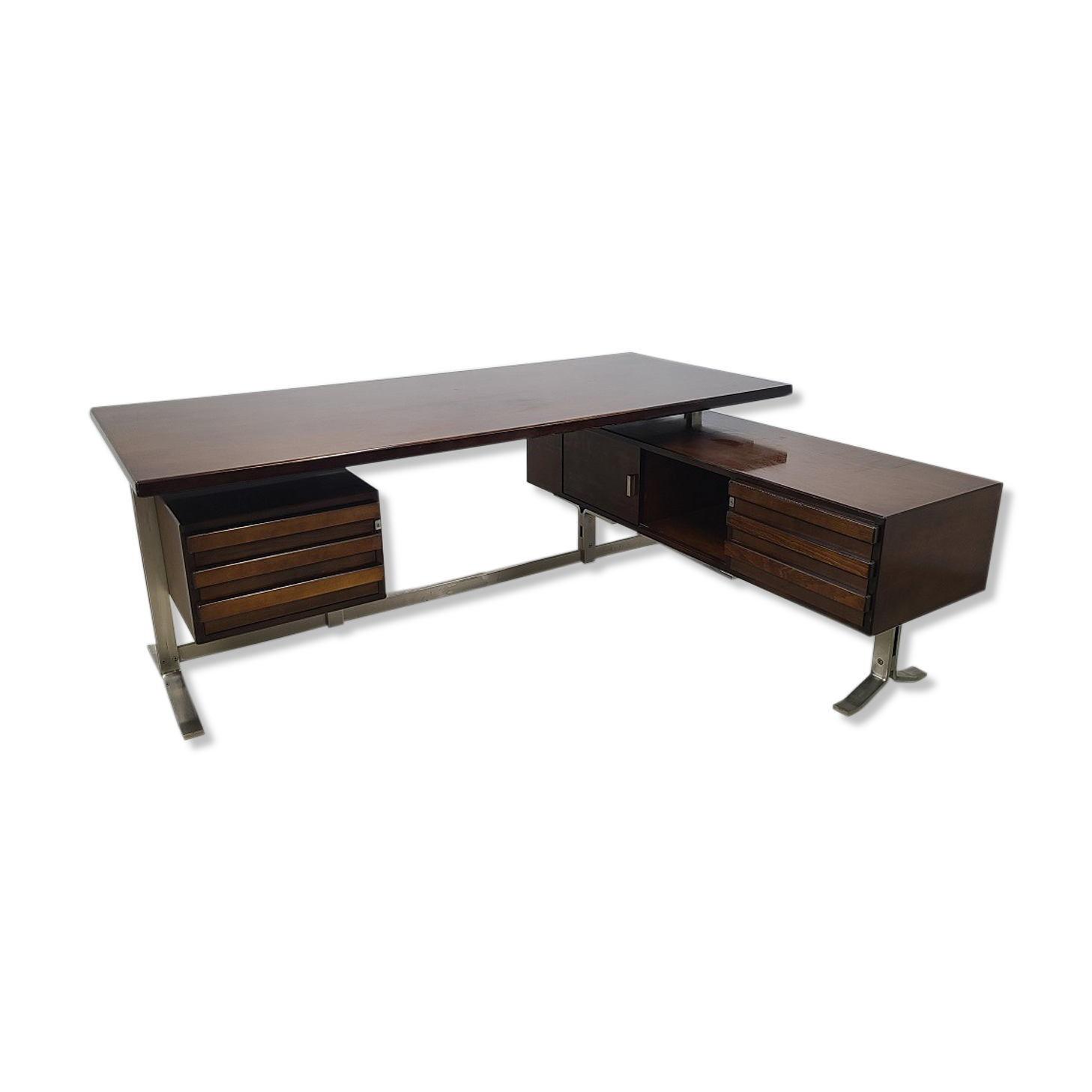Design corner desk Gianni Moscatelli rosewood vintage 70s